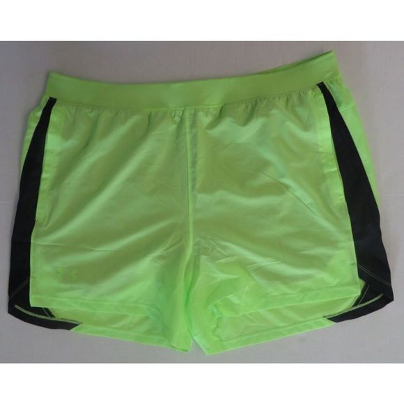 Under Armour 1361492 752 Men's Sz XL Lime/Reflective UA Launch 5" Running Shorts - Picture 1 of 6